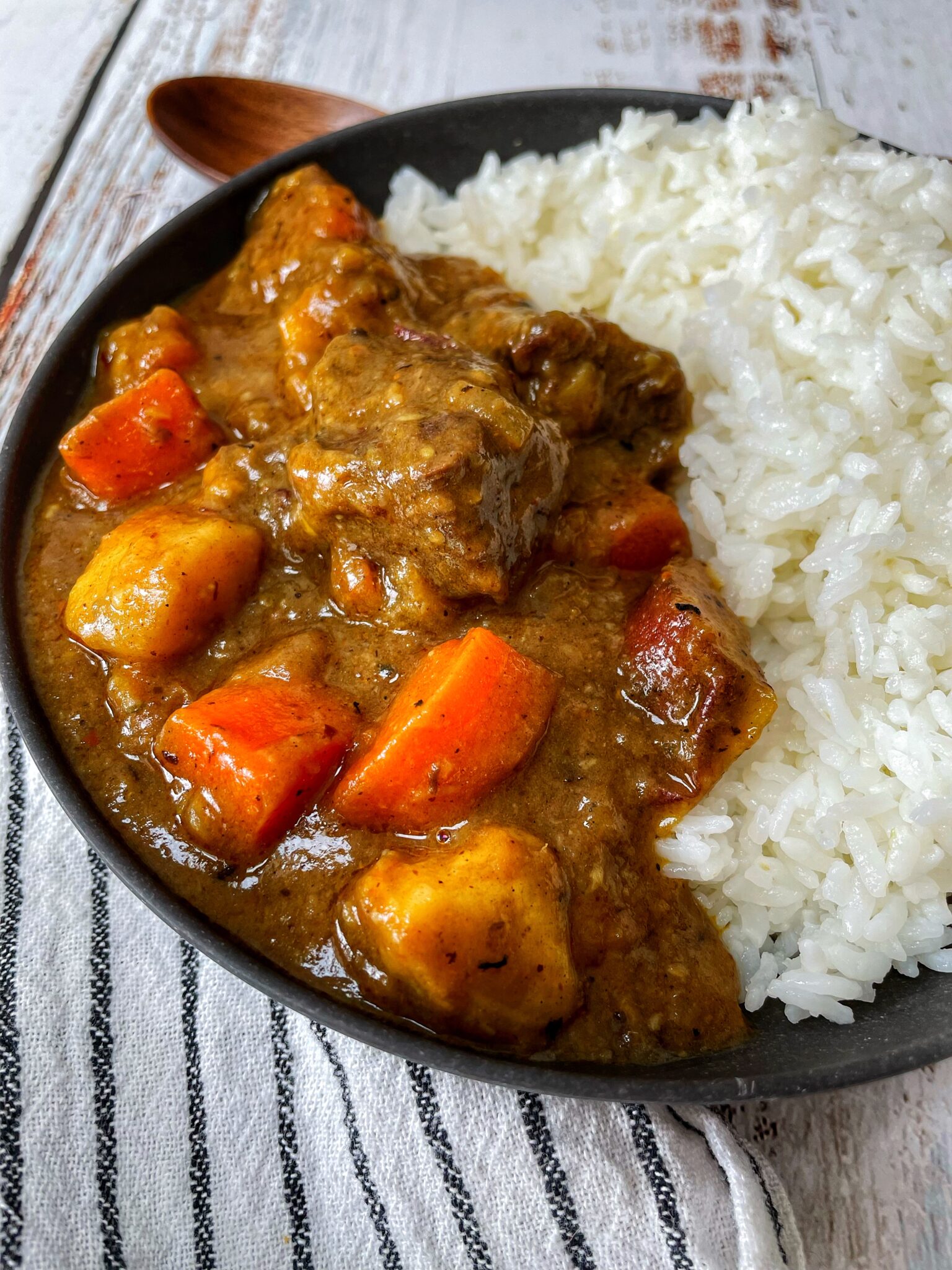Japanese Beef Curry Rice Inspired by Haikyu!! (gluten free) Gluten